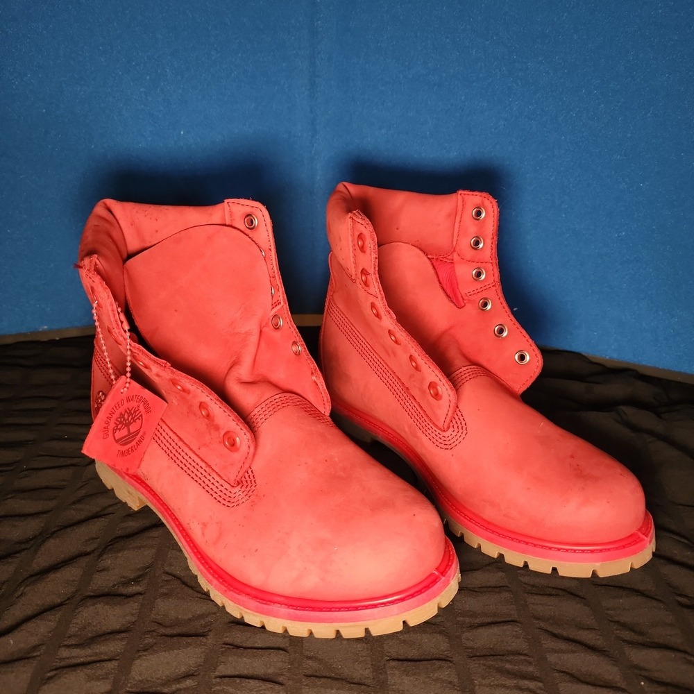 TIMBERLAND 6 INCH PREMIUM BOOT DARK RED SIZE 9
